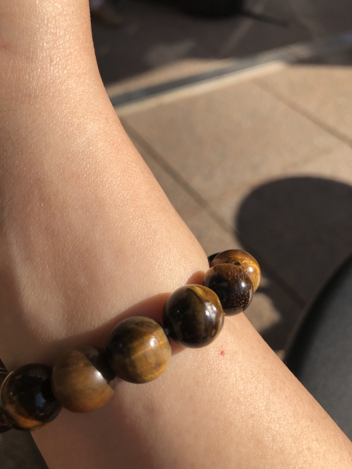 New Tiger eye beads bracelet 12mm image indicator(2)