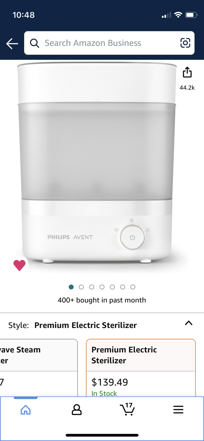 Avent premium bottle sterilizer with dryer thumbnail