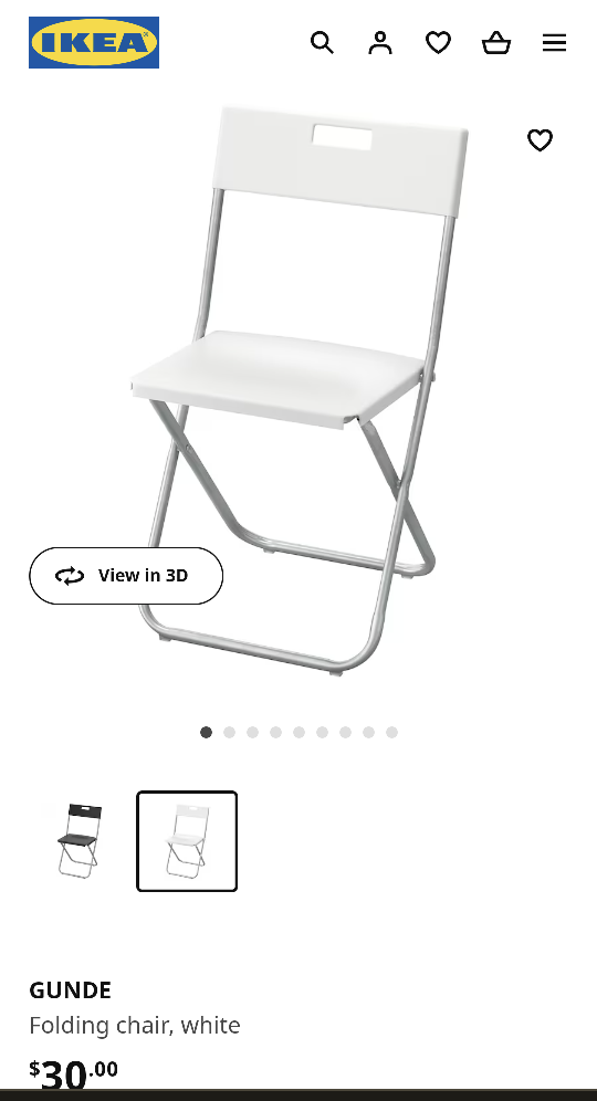 3 IKEA foldable chair thumbnail