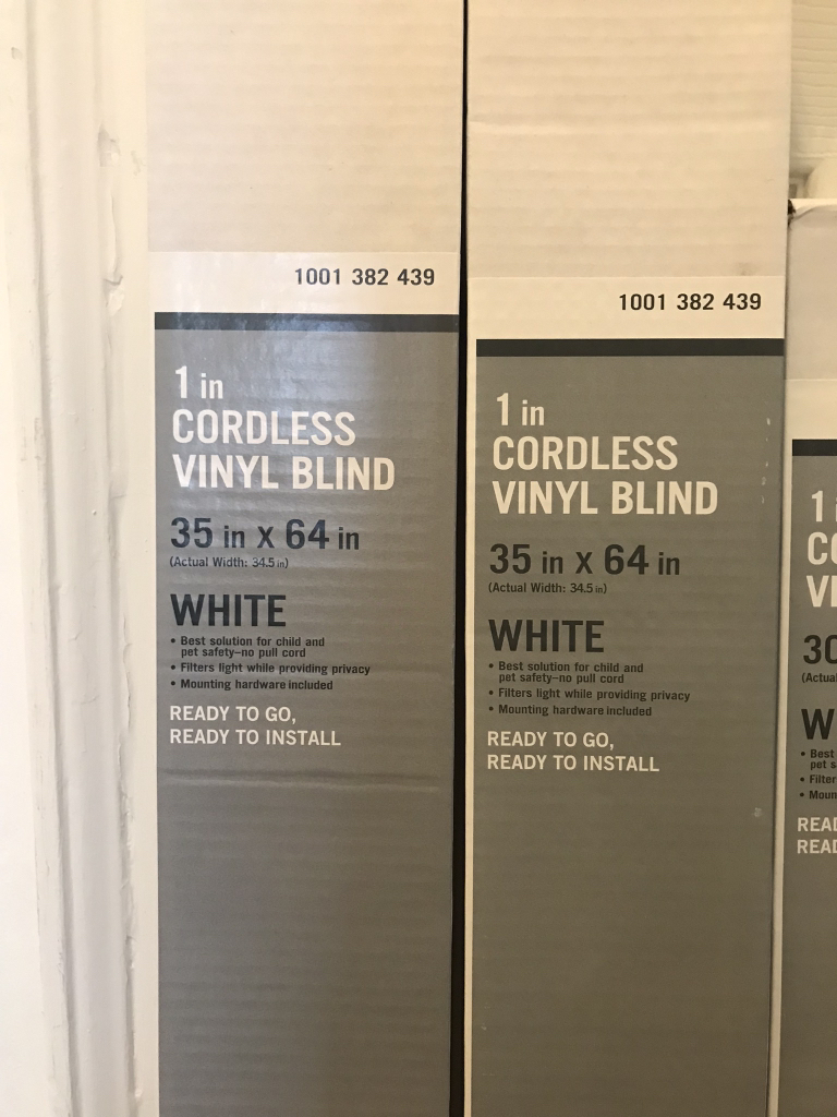 5 Brand New White 1 inch Cordless White Vinyl Blinds - photo 2