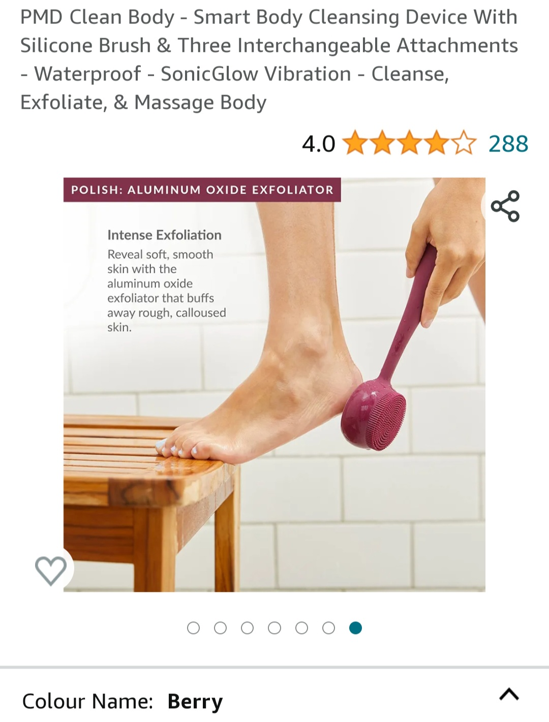 PMD Clean Body - Smart Body Cleansing Device With Silicone Brush image indicator(7)