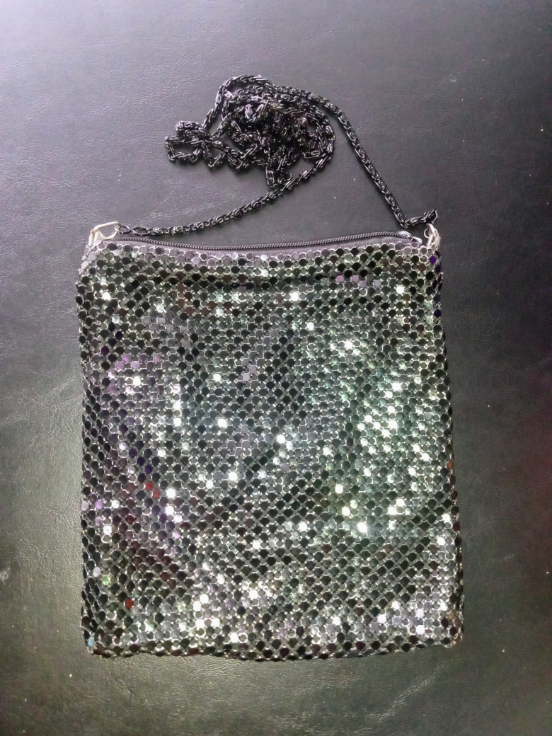Zippered Metal/Mesh Purse - photo 2