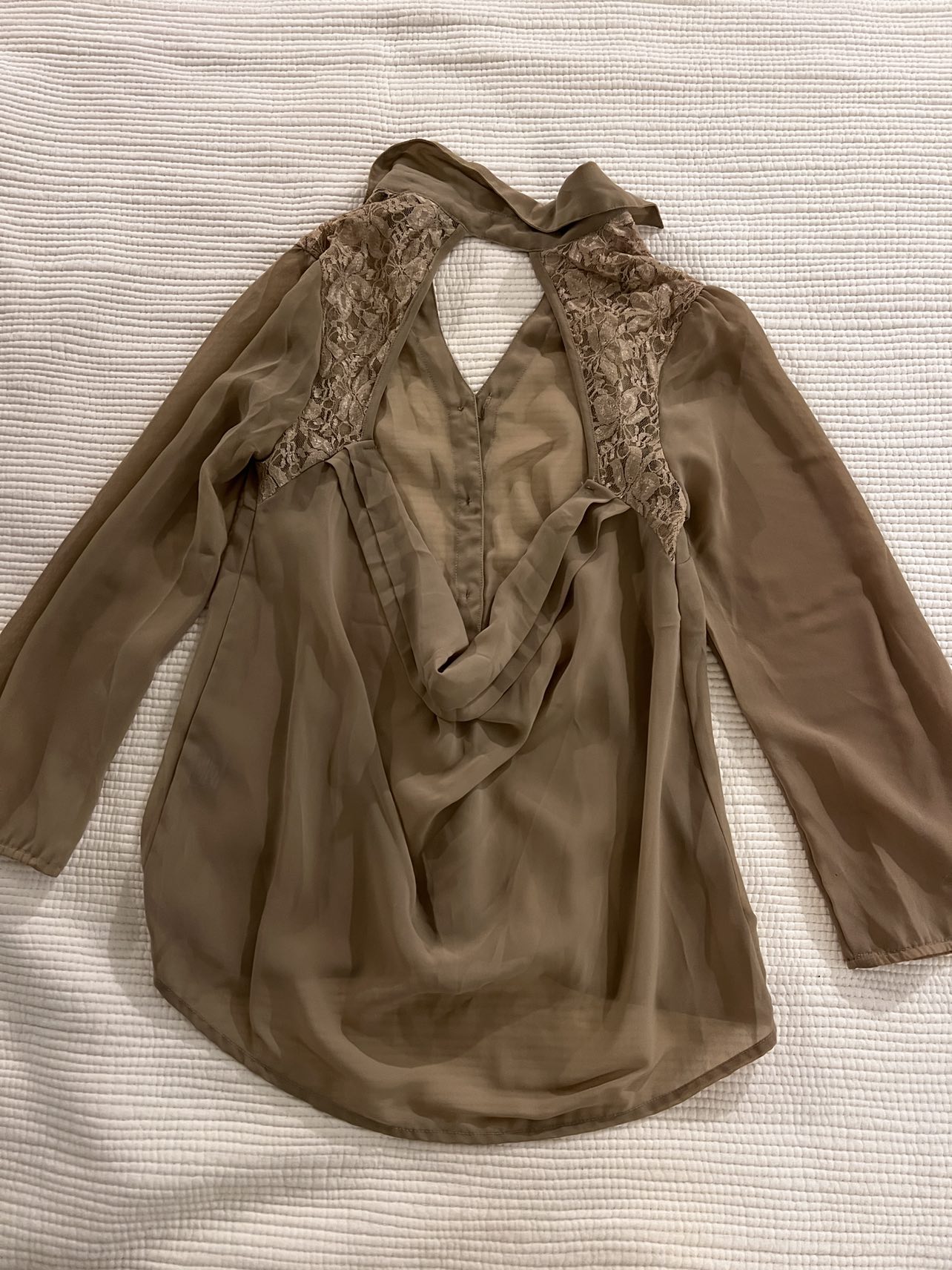 Beige Backless Blouse - photo 2