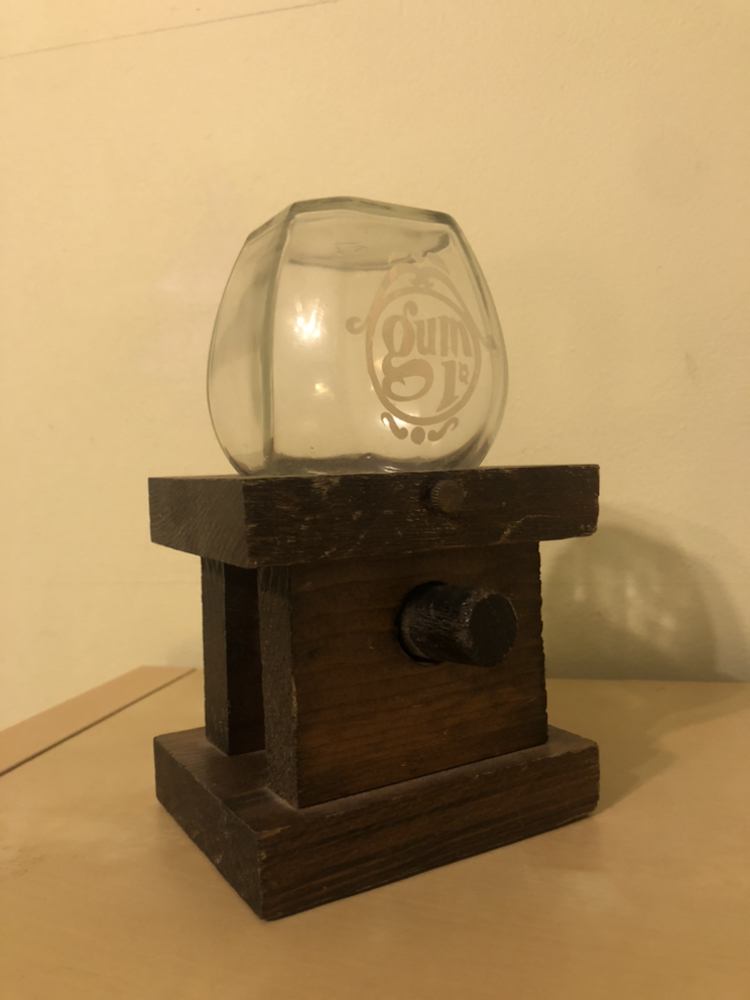 Vintage Knock on Wood Gumball Machine Dispenser - photo 2