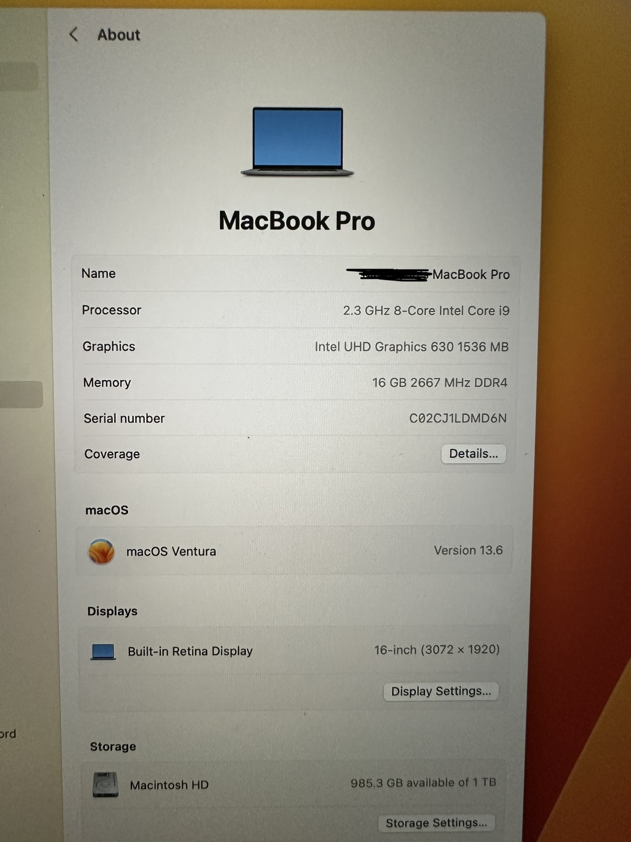 Apple MacBook Pro 16” (2019) Intel Core I9 - photo 4