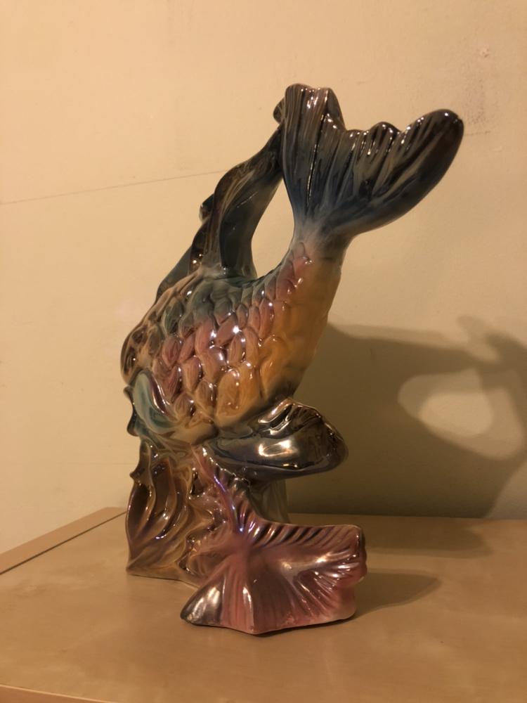 Vintage Iridescent Rainbow Fish Sculpture - photo 4