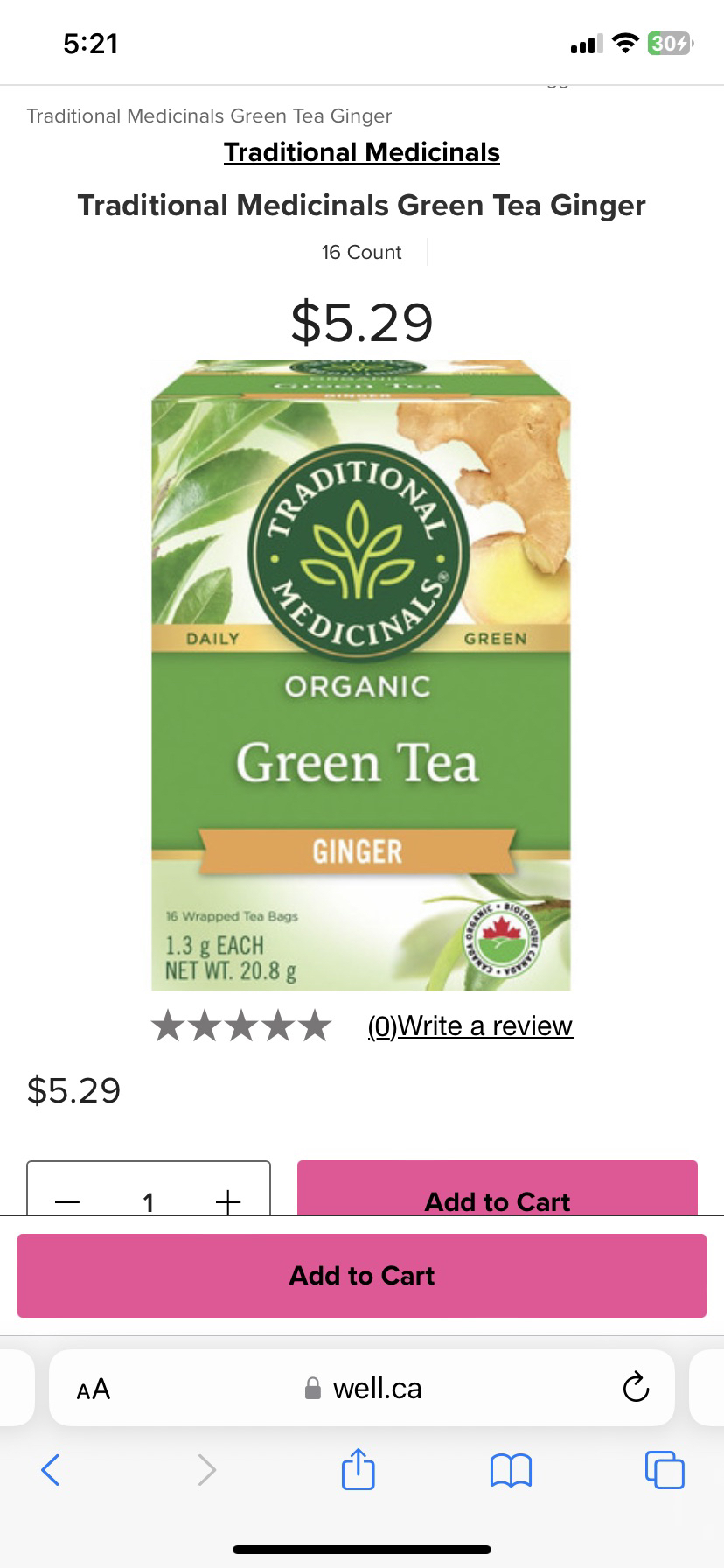 Green tea and ginger tea 🦃