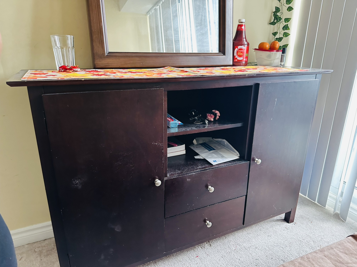 Stylish Room Cabinet/Vanity with Oversized Mirror - photo 2