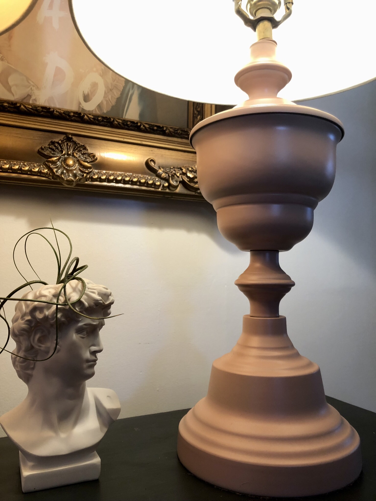 Set of 2 Sweet Pink MCM Table Lamps