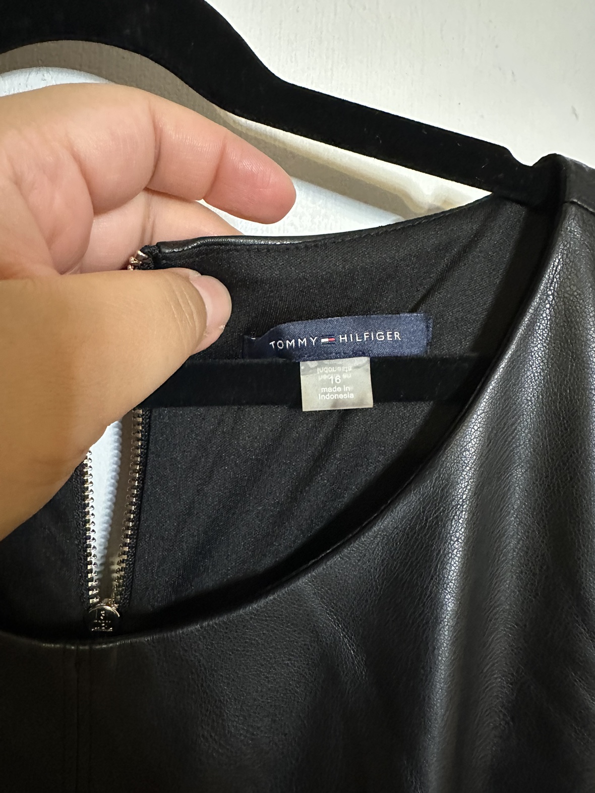BNWT Tommy Hilfiger Faux Leather Dress thumbnail