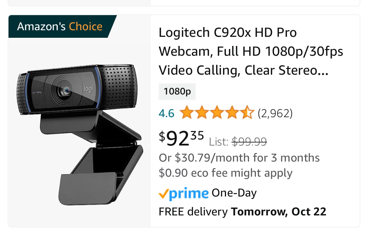 Logitech Webcam - photo 2