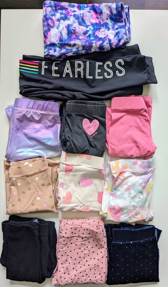 Girl's Leggings - 11 pairs thumbnail