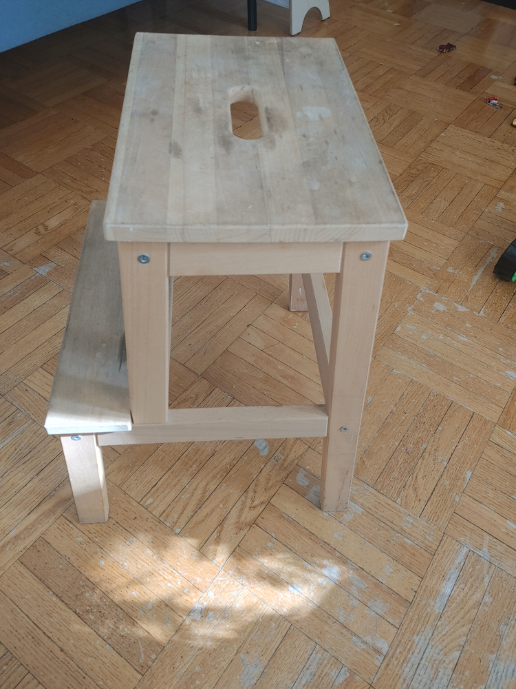 Two-Step Wooden Stool