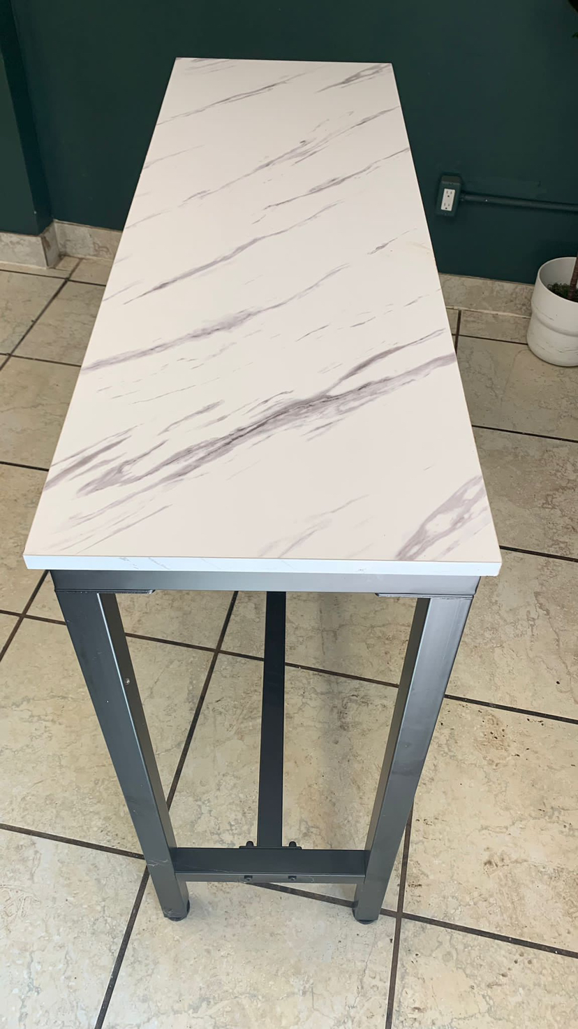 Faux Marble Black Table Top Bar Table