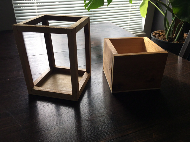 Home made Wooden Centre Pieces