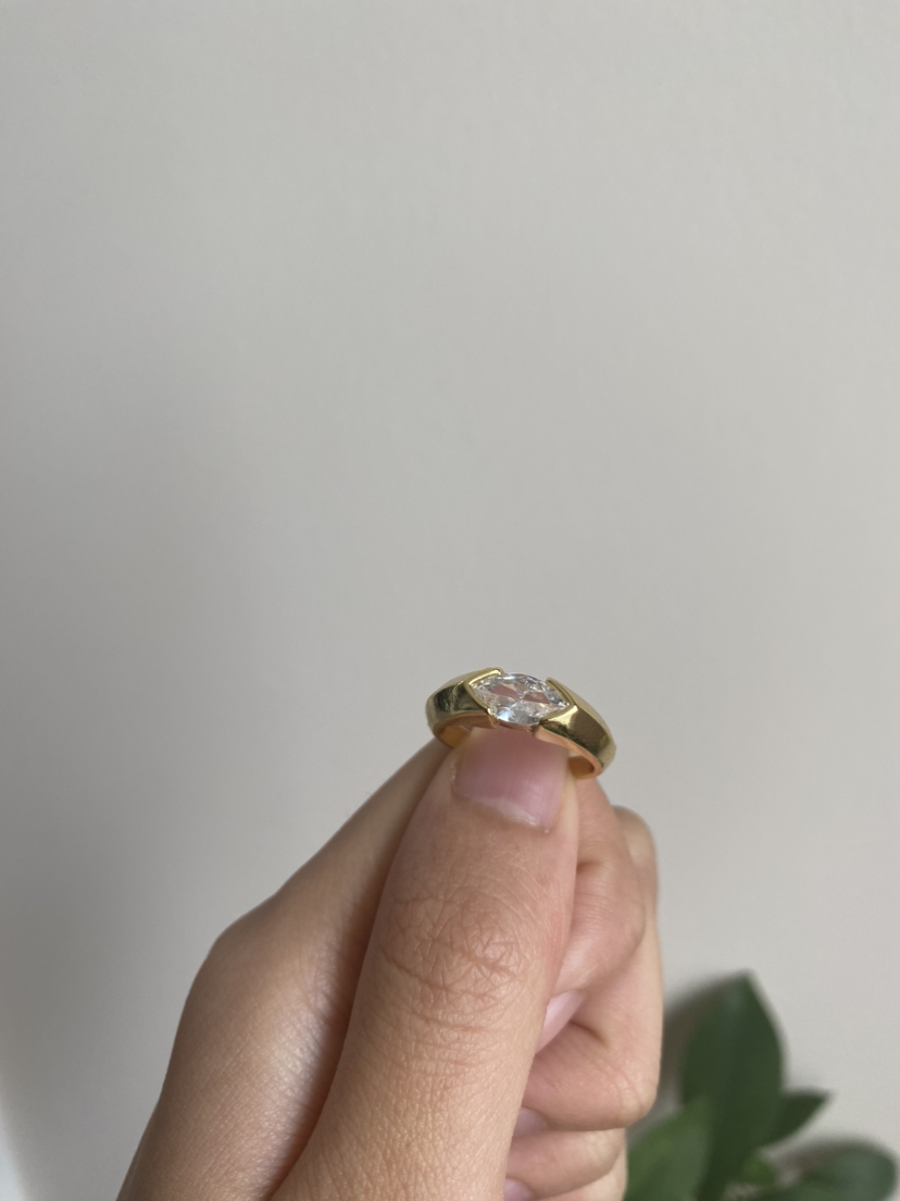 18k plated cz ring - photo 4