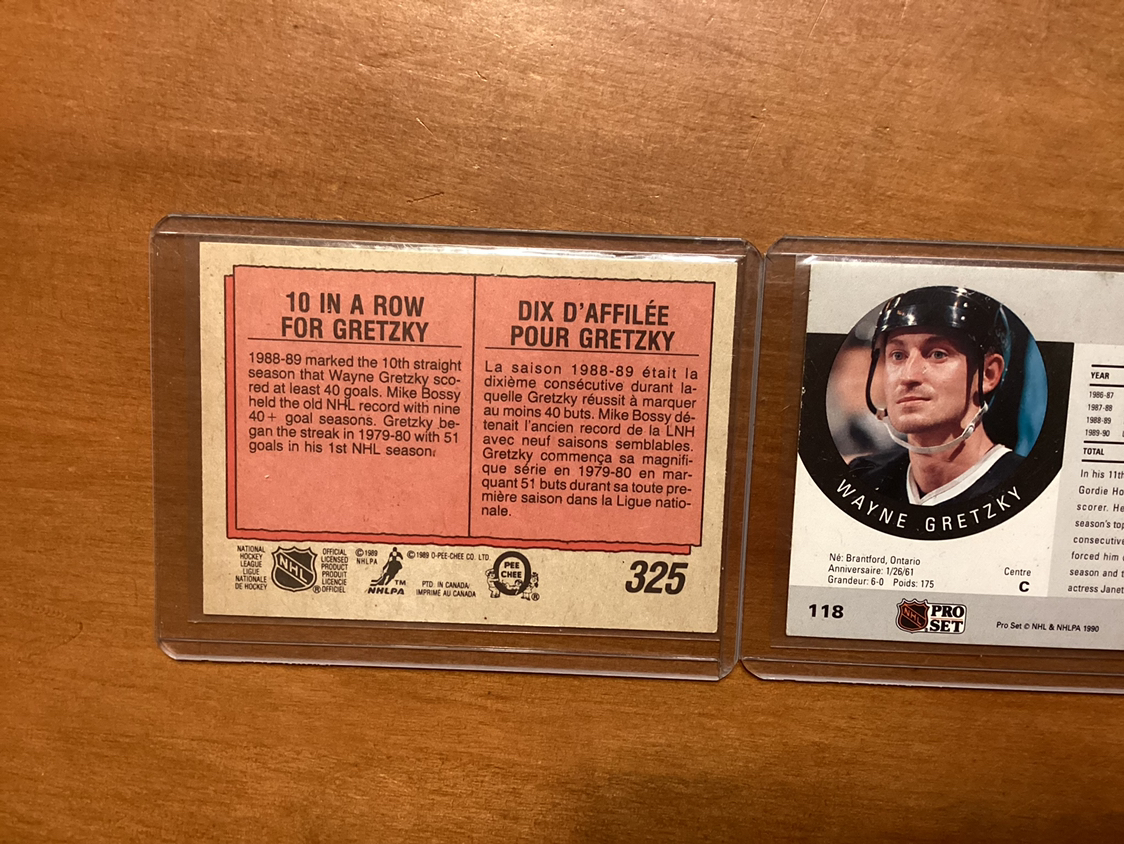 4 MINT WAYNE GRETZKY trading cards ! - photo 5