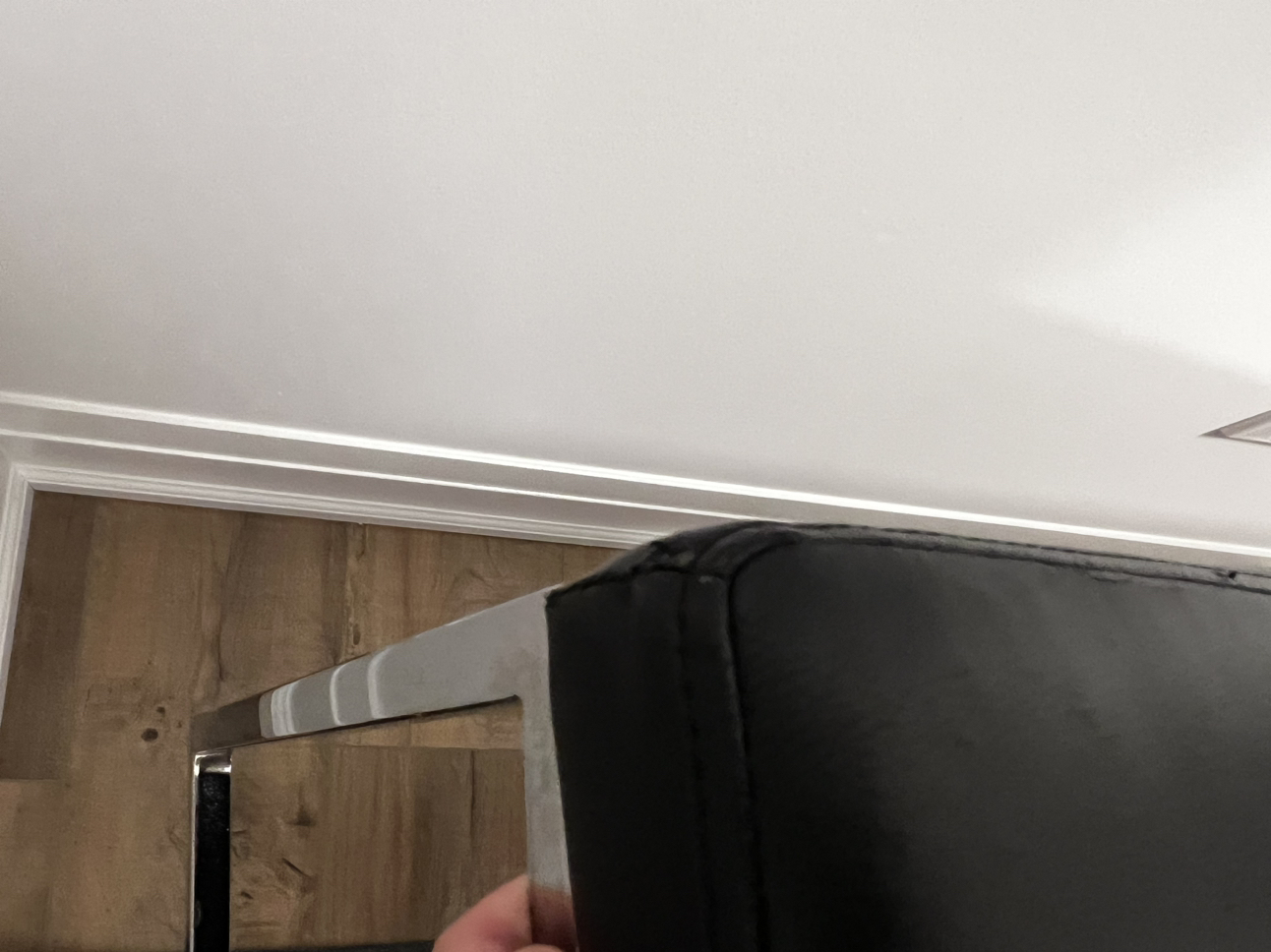 Black leather bench - photo 4