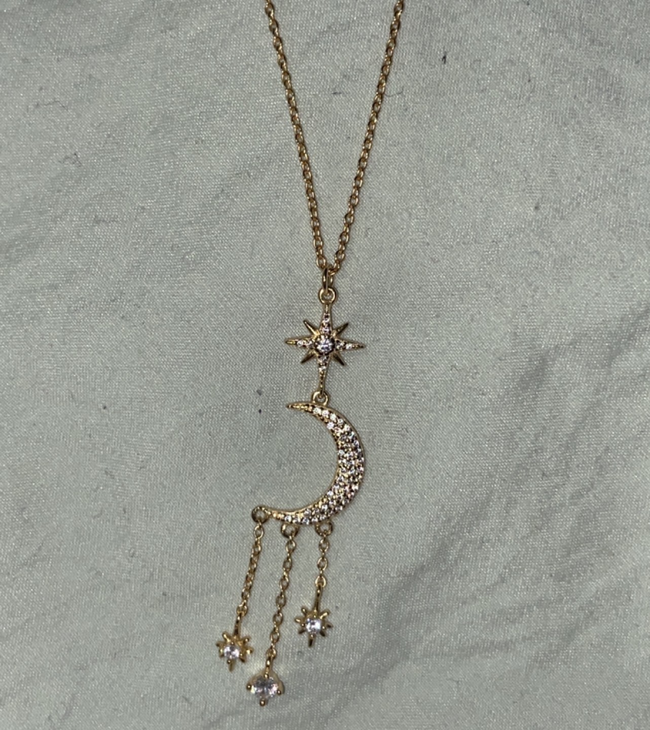 925 silver gold plated moon necklace image indicator(2)