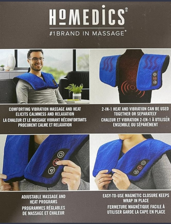 HoMedics Weighted Comfort Wrap with Vibration and Soothing Heat