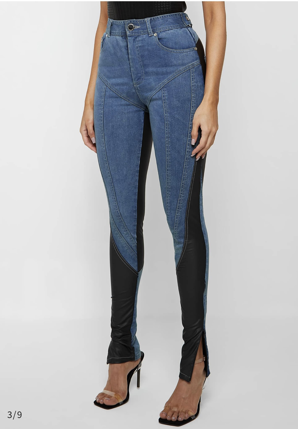 VEGAN LEATHER CONTOUR SKINNY JEANS NEW - photo 3