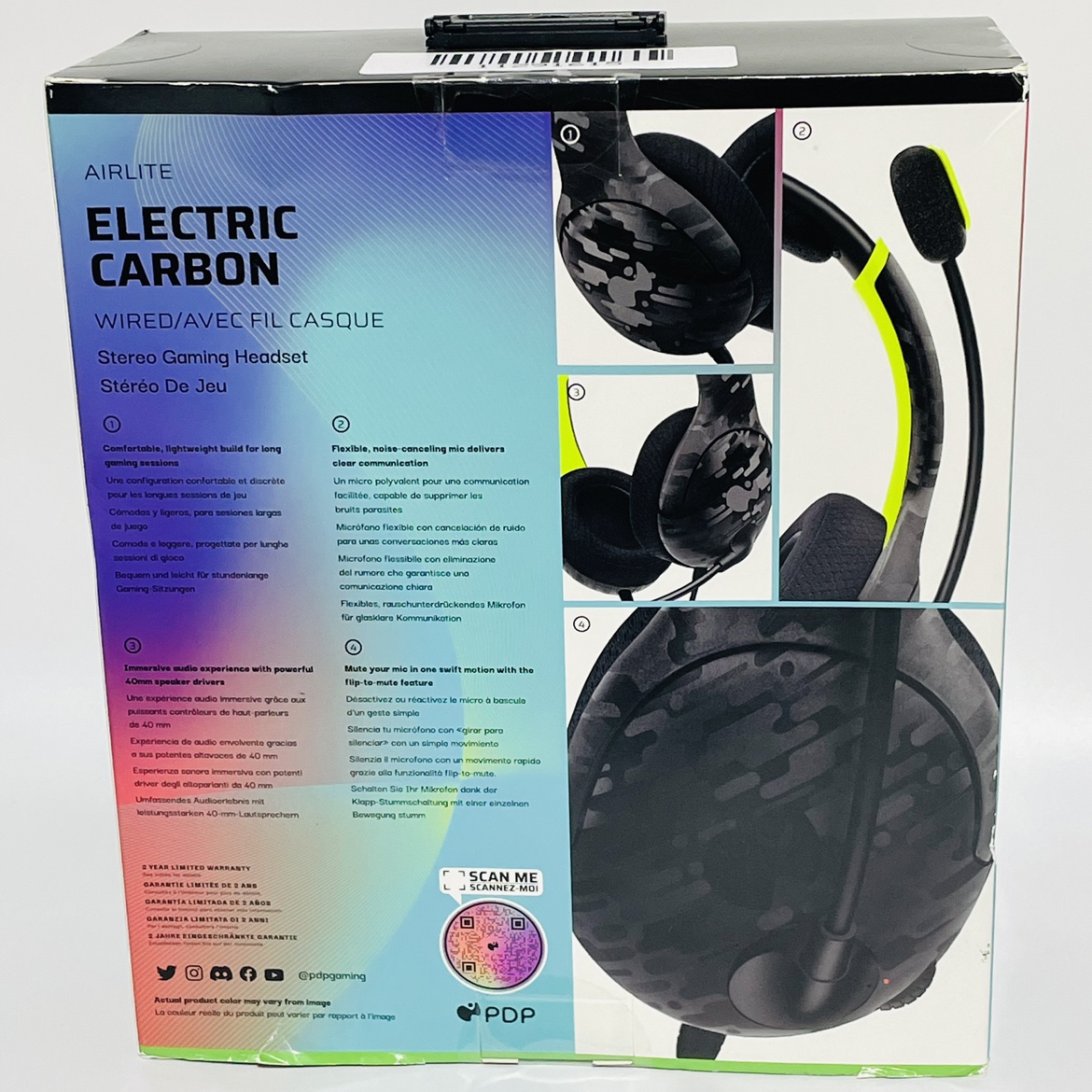 PDP Wired Stereo Headset - Electric Carbon - photo 2