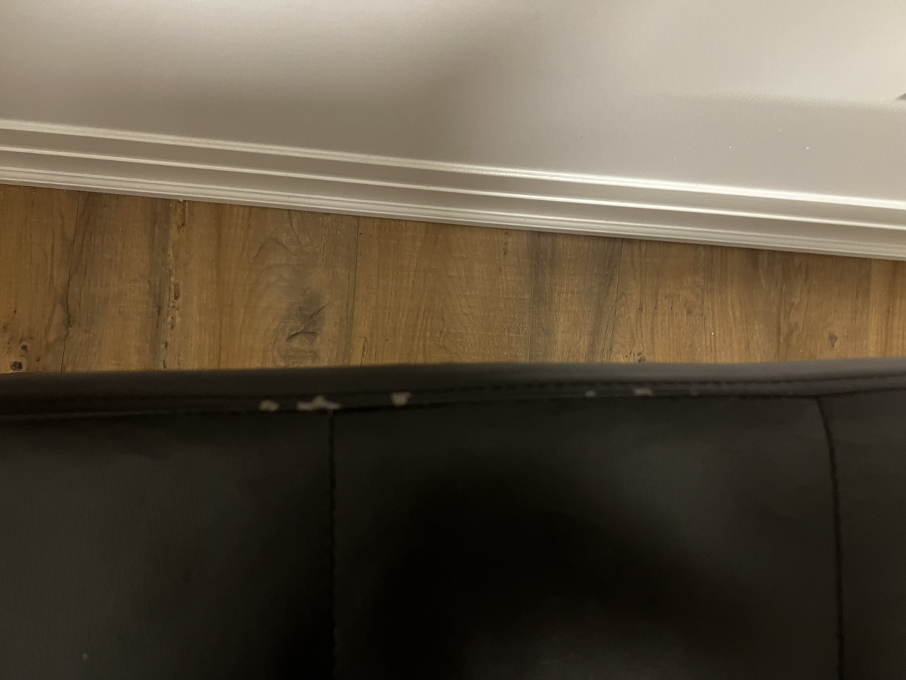 Black leather bench - photo 2