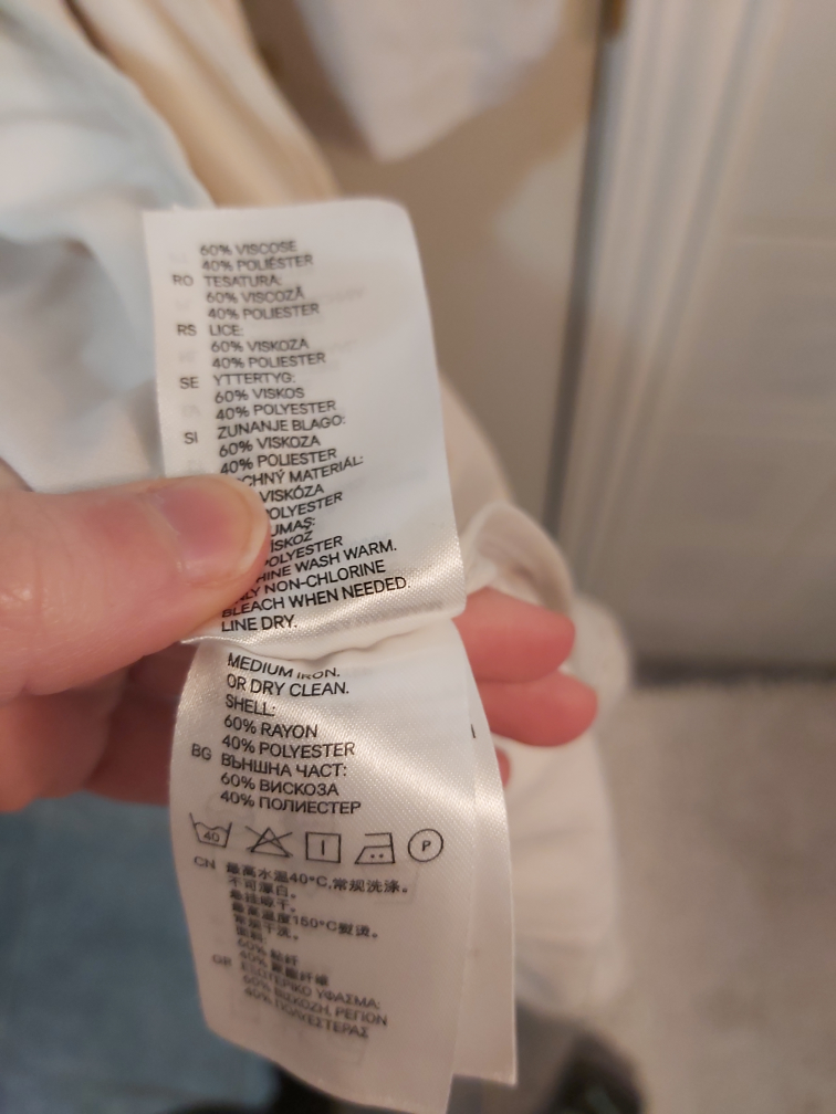 H&M cream/beige thin trenchcoat, size 4 image indicator(7)