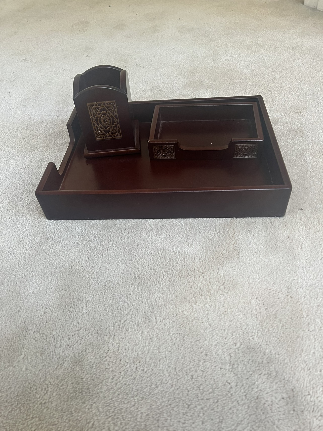 3 piece Wooden Desk organizer - photo 3