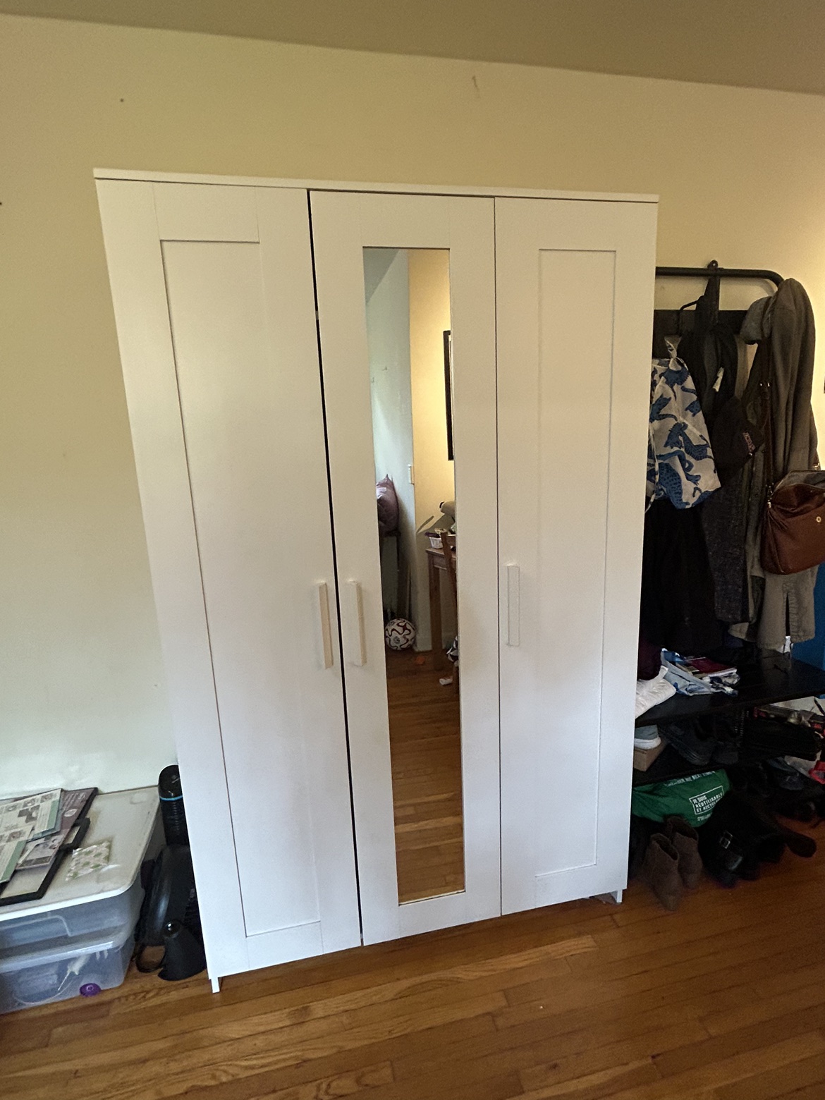 VGUG Ikea BRIMNES Wardrobe with 3 doors, white, 117x190 cm