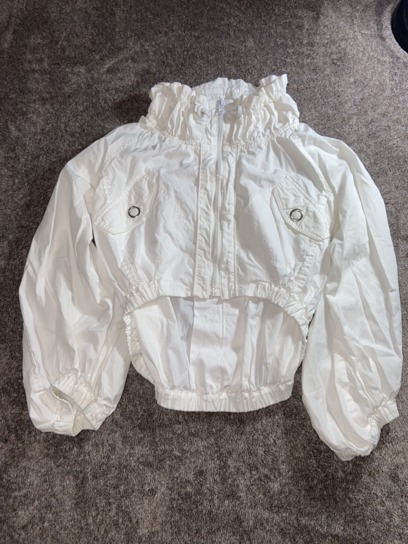 White Thin Crop Jacket thumbnail