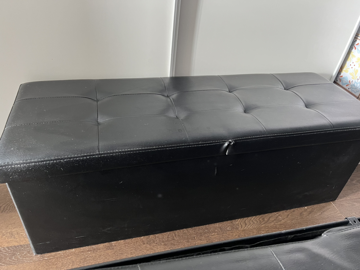 43-Inch Storage Ottoman Bench with Flip Lid, Padded Seat image indicator(8)