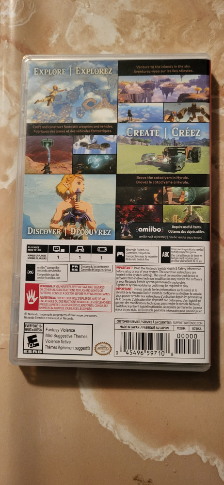 Zelda tears of the kingdom empty case - photo 2