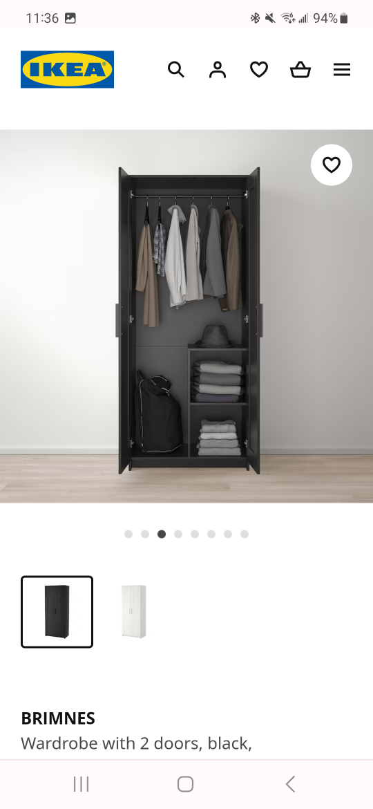Brimnes Ikea Wardrobe - photo 2