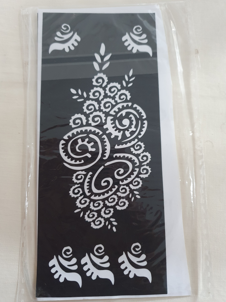 Mehendi / Henna Stencil Stickers (Reuseable) Indian  / Pakistani image indicator(3)