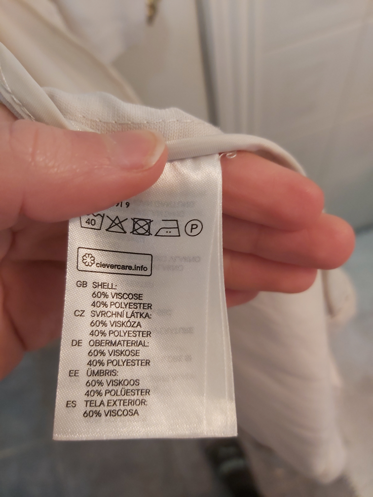 H&M cream/beige thin trenchcoat, size 4 image indicator(6)