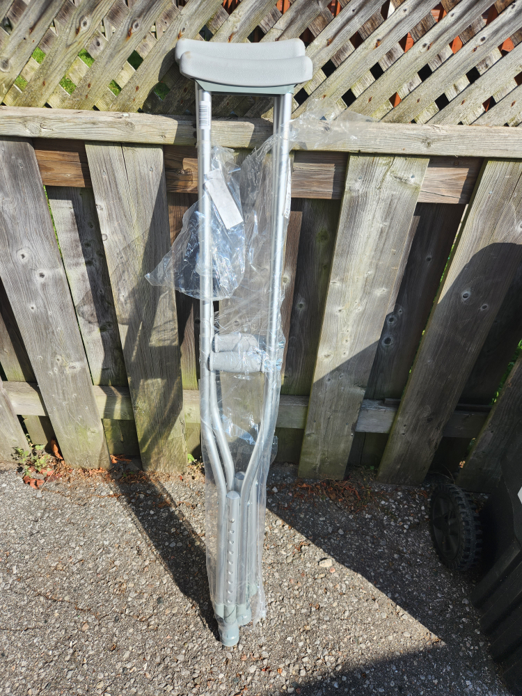 new unopened crutches