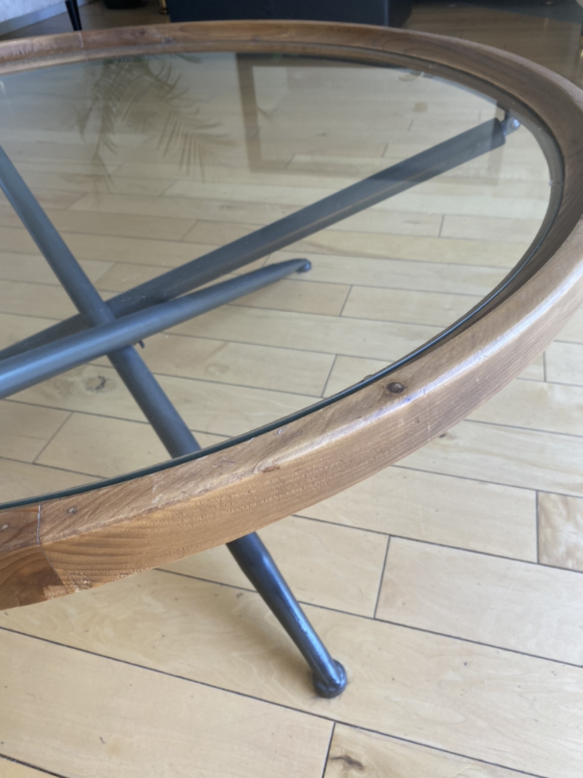 Round glass coffee table - photo 2