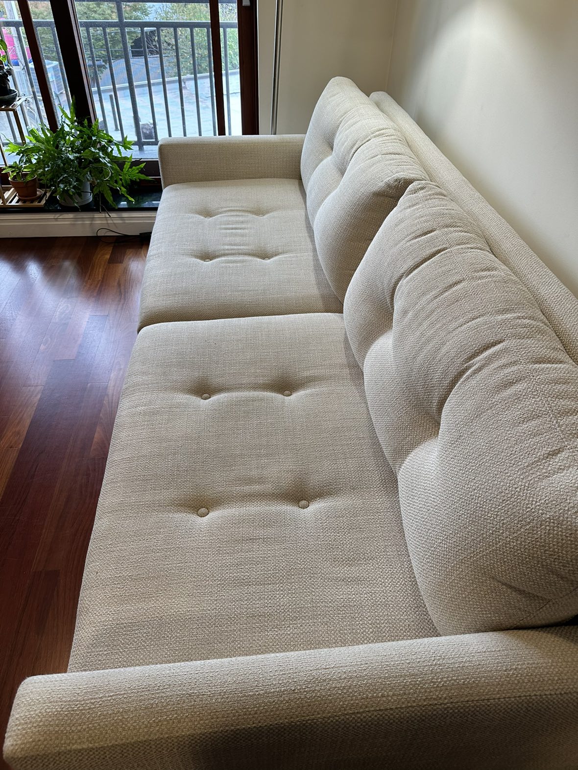 Beige Mid-Century Modern Couch - photo 2