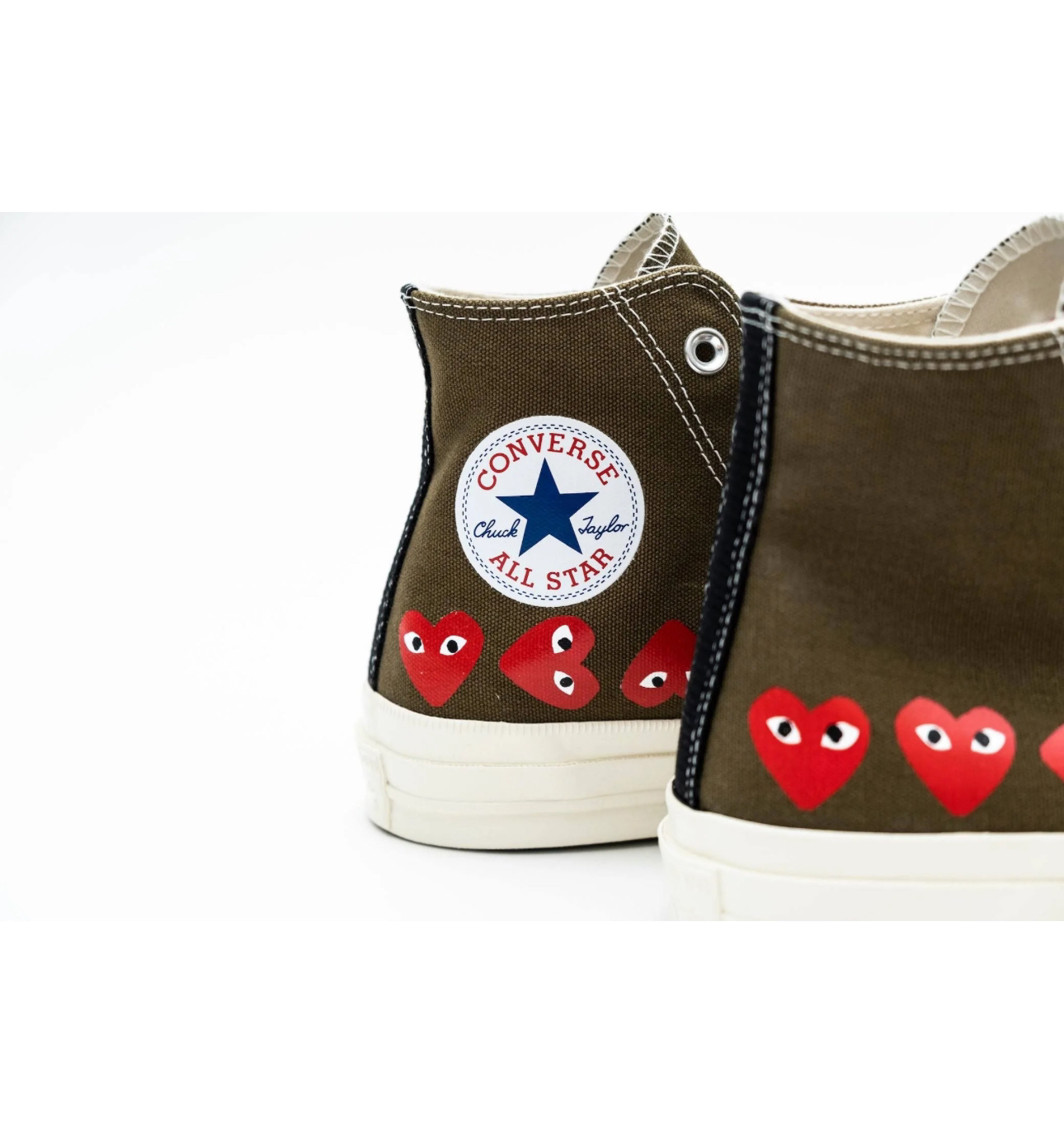 Brand new Converse x Comme Des Garcons Play / Multi Hearts Green - photo 3