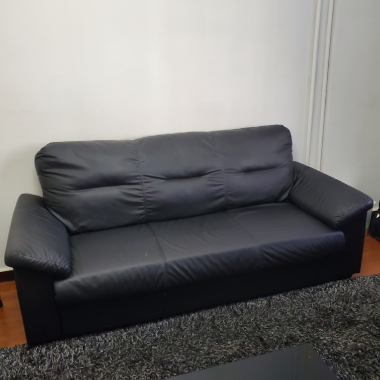 Leather sofa Ikea