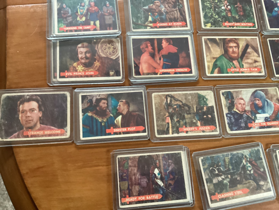 Lots o’ 1957 TOPPS ROBIN HOOD trading cards ! image indicator(2)