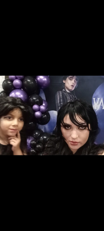 Wenesday Addams themed birthday party