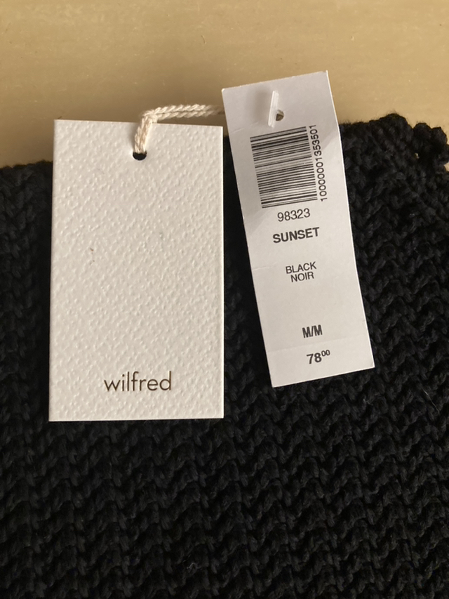 Aritzia Wilfred black knitted tank sz Med- BRAND NEW WITH TAGS image indicator(5)