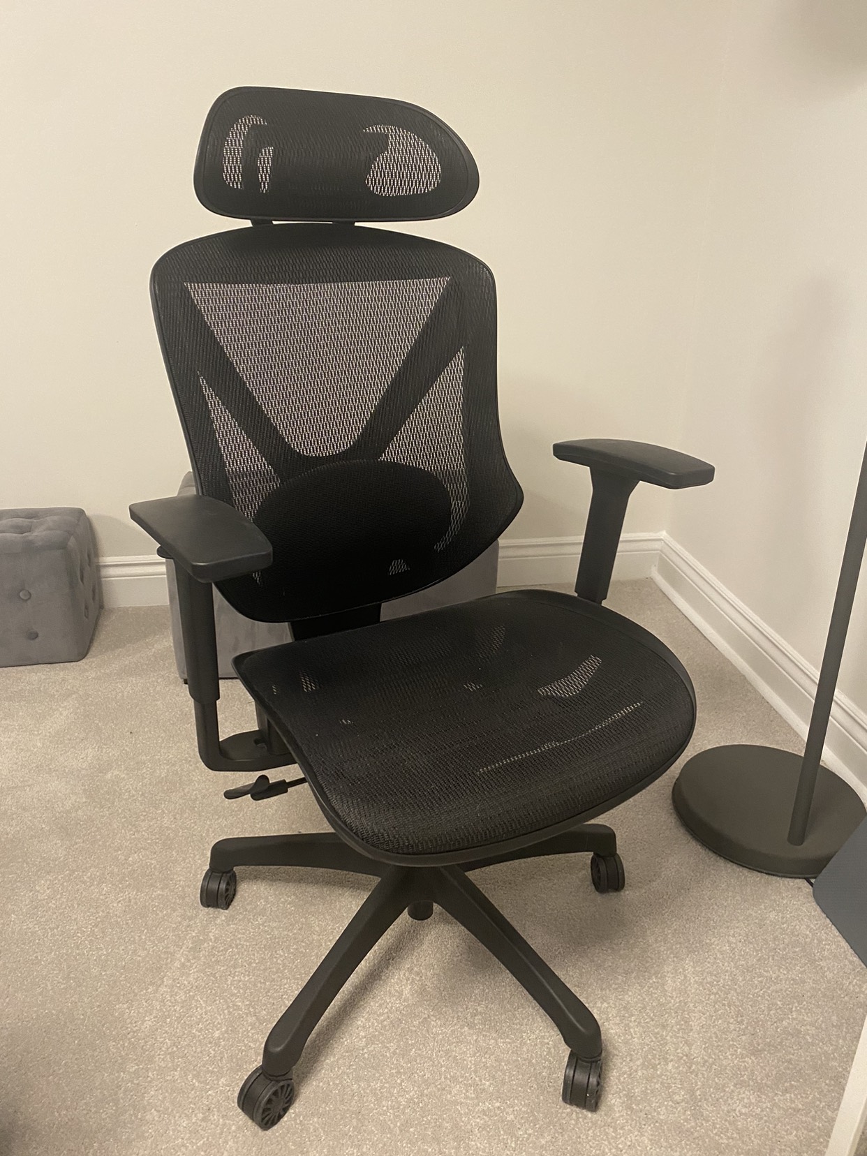 Black office chair with swivel