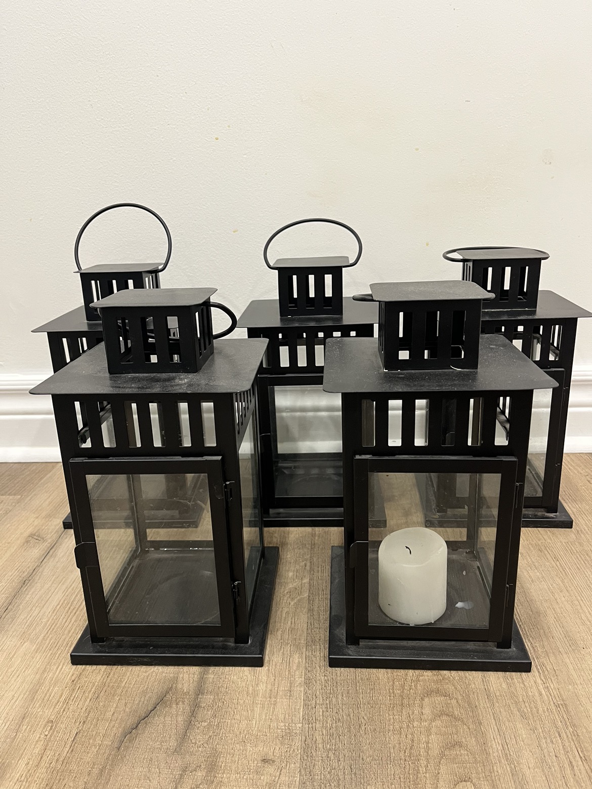 Ikea black lanterns (set of 5) - photo 2