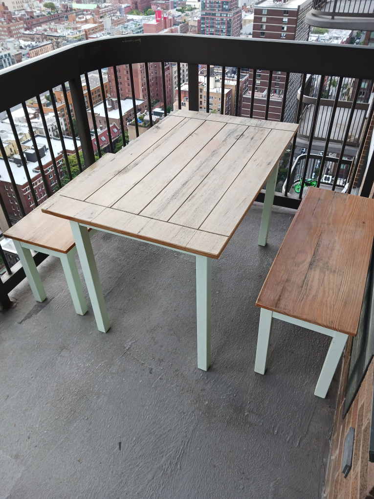 Table and benches