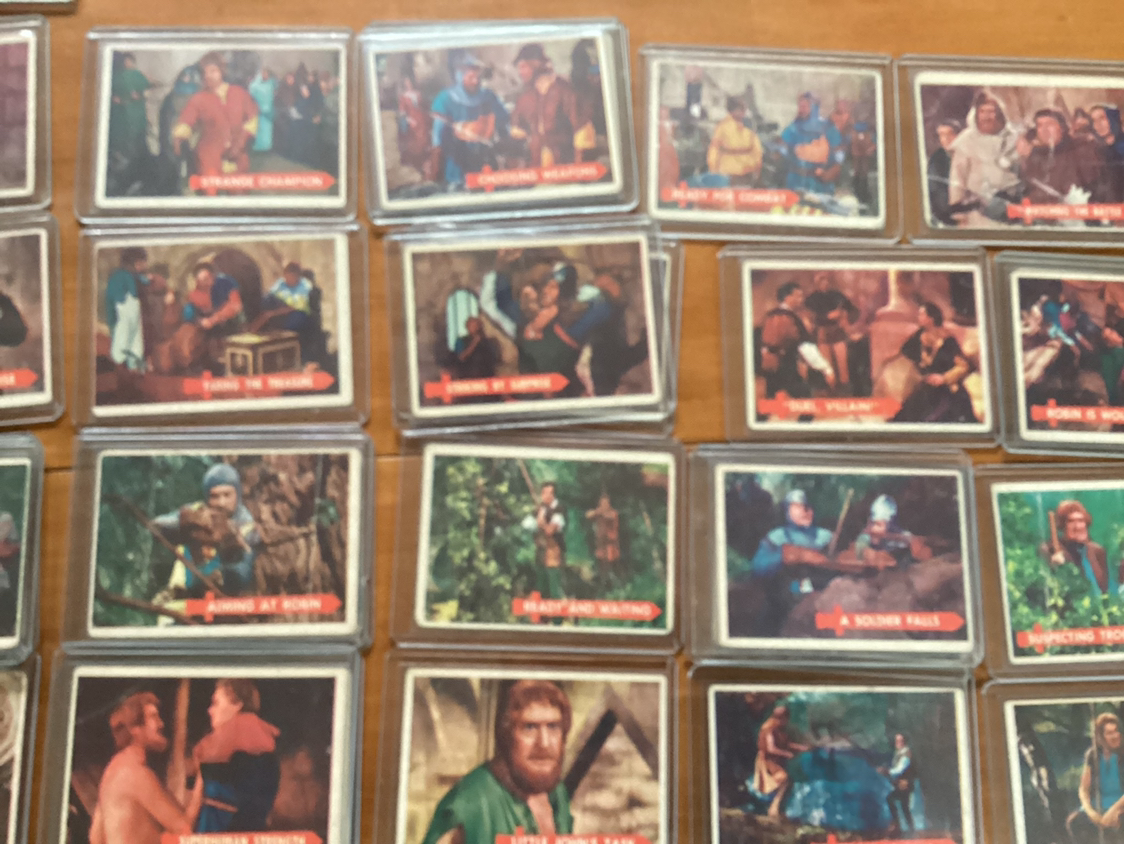 Lots o’ 1957 TOPPS ROBIN HOOD trading cards ! image indicator(6)