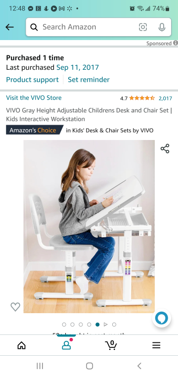 Height Adjustable Childrens Desk and Chair Set | image indicator(7)
