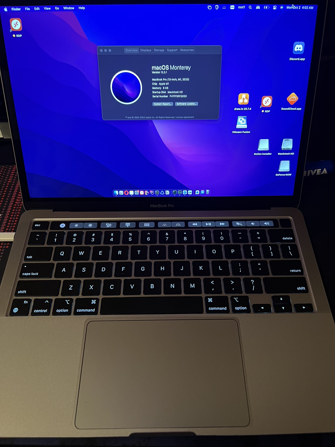 Macbook Pro 2020 M1 8GB 13" - photo 3